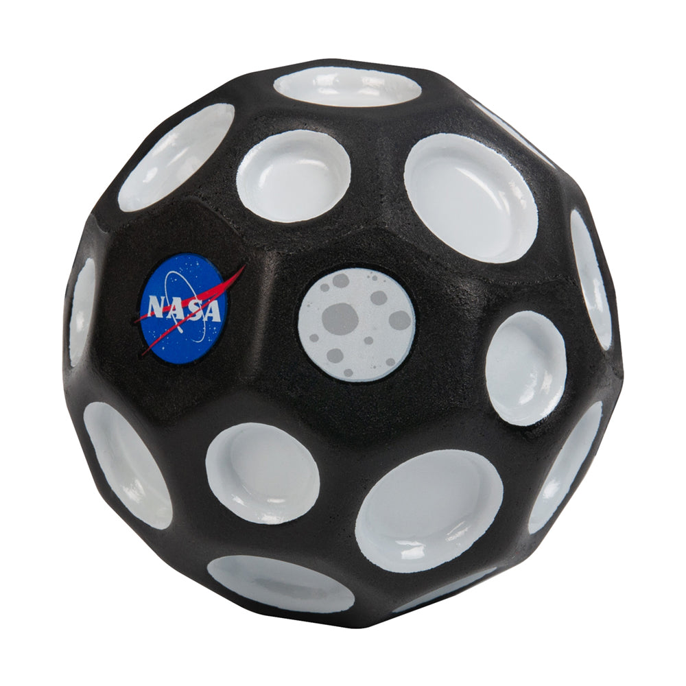 Imagine Minge hiper saritoare - Waboba Moon Ball, negra cu sigla NASA