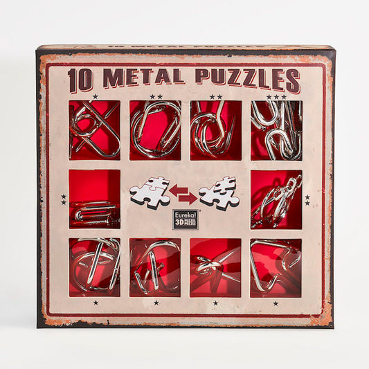 Imagine 10 Metal Puzzles Set Red 