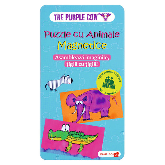 Imagine Puzzle cu Animale Magnetice Purple Cow