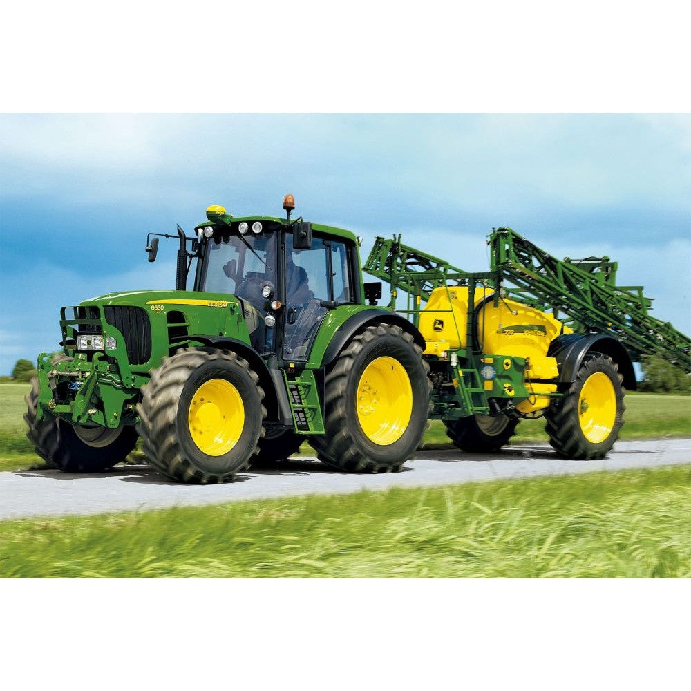 Imagine Puzzle Schmidt: John Deere - Tractor 6630 cu pulverizator, 40 piese + Cadou: macheta Siku