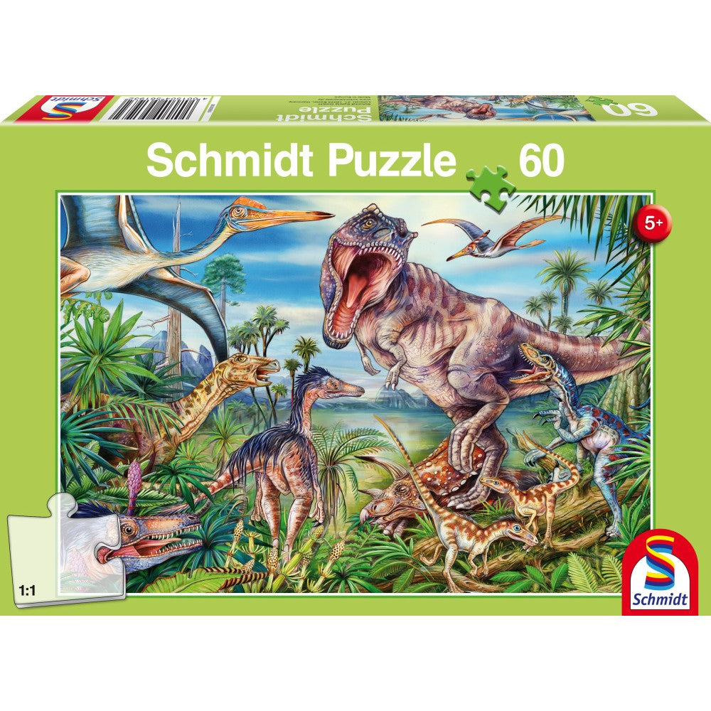 Imagine Puzzle Schmidt: Printre dinozauri, 60 piese