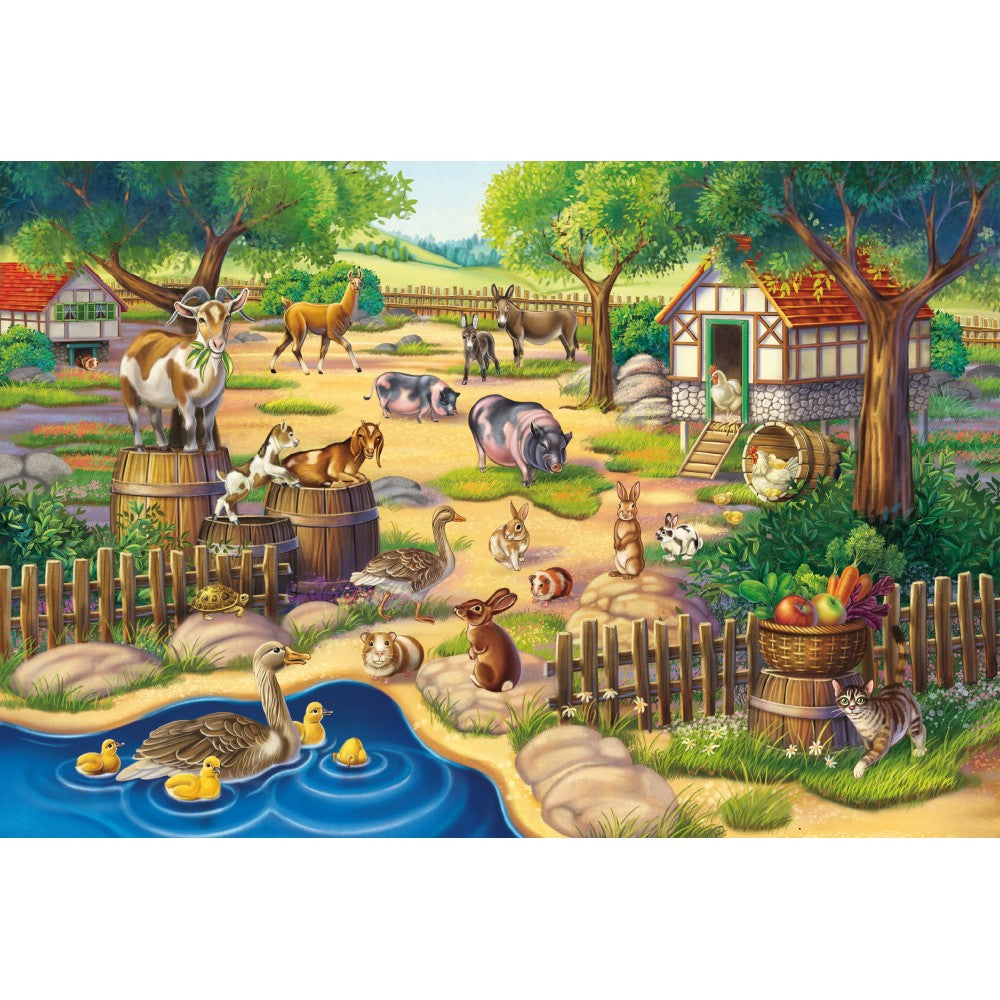 Imagine Puzzle Schmidt: Animalele mele favorite, Set de 3 x 48 piese + Cadou: poster