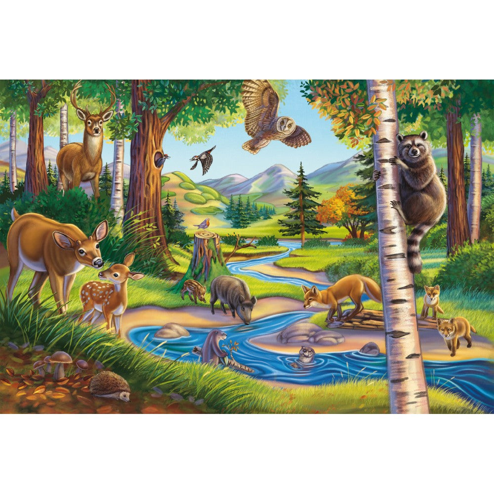 Imagine Puzzle Schmidt: Animalele mele favorite, Set de 3 x 48 piese + Cadou: poster