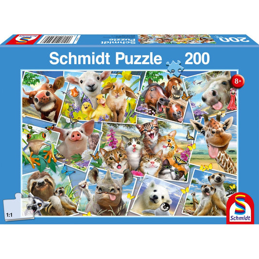 Imagine Puzzle Schmidt: Sefie-uri cu animalele, 200 piese