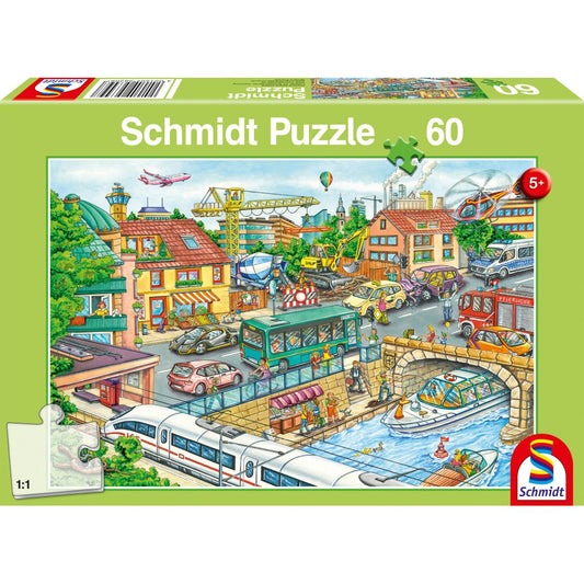 Imagine Puzzle Schmidt: Vehicule si trafic, 60 piese