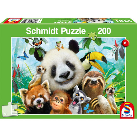 Imagine Puzzle Schmidt: Portret de familie cu animale, 200 piese