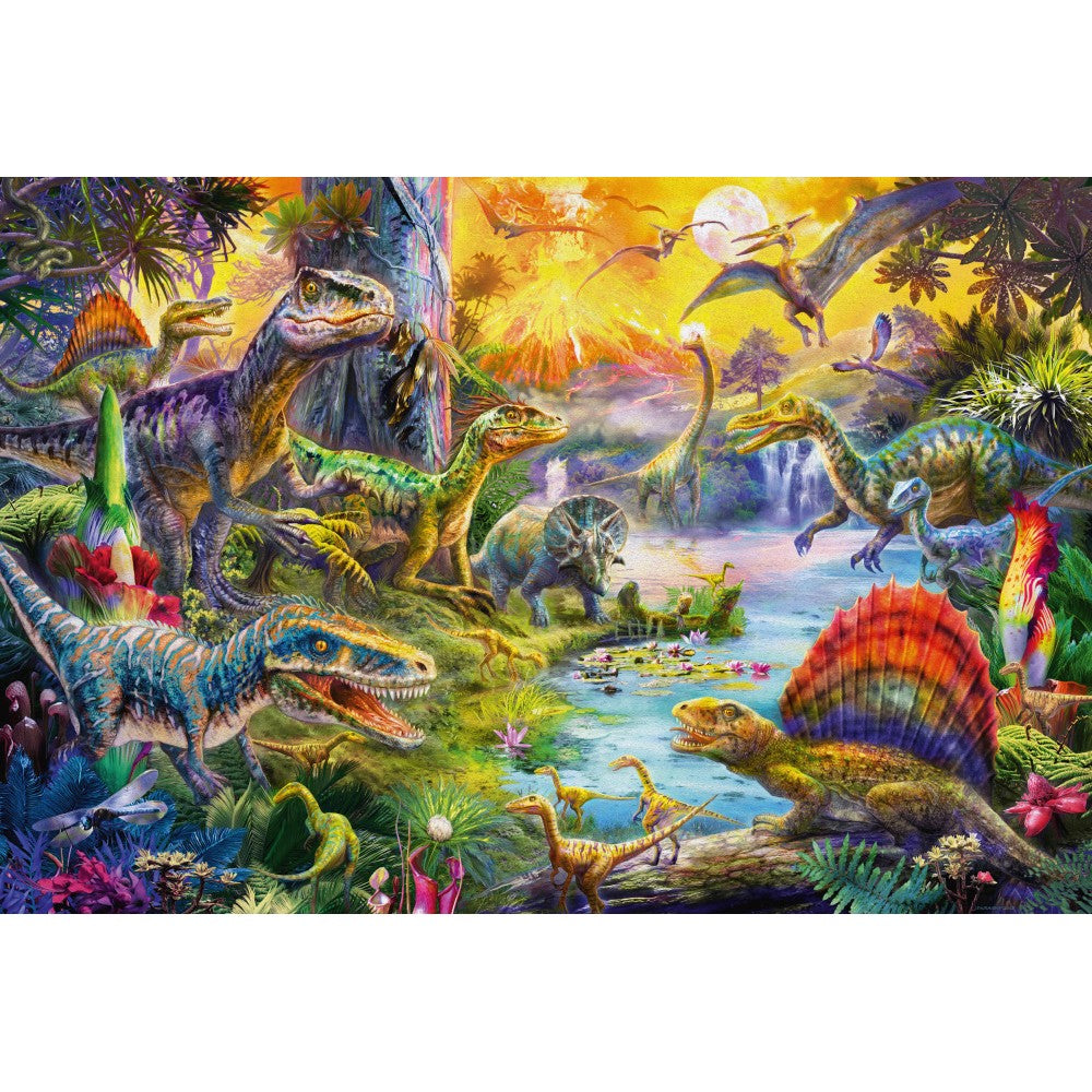 Imagine Puzzle Schmidt: Dinozauri, 60 piese + Cadou: figurine animale