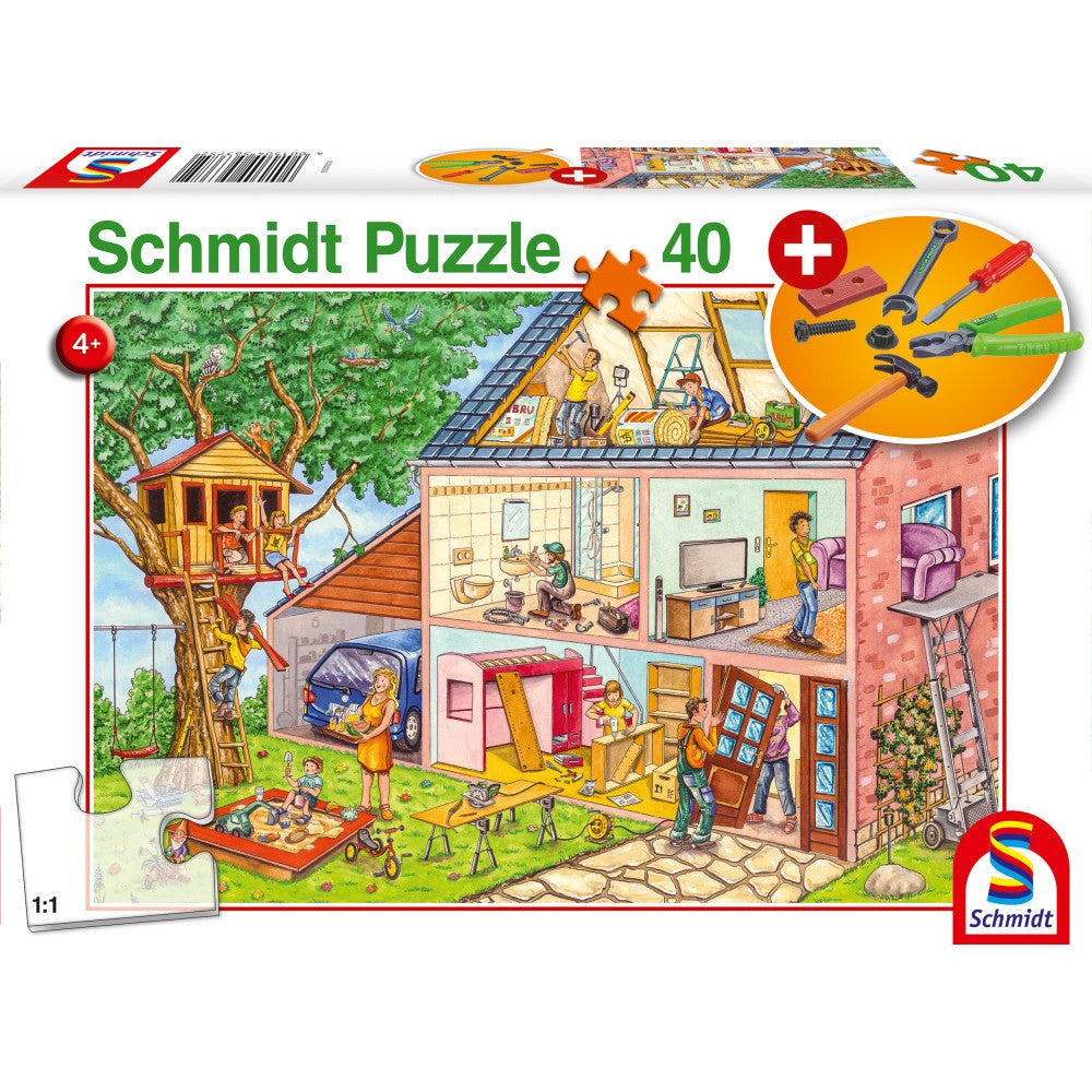Imagine Puzzle Schmidt: Om bun la toate, 40 piese + Cadou: unelte