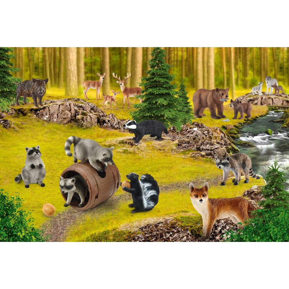 Imagine Puzzle Schmidt: Schleich - Wild Life: Viata ratonilor, 150 piese + Cadou: figurine animale