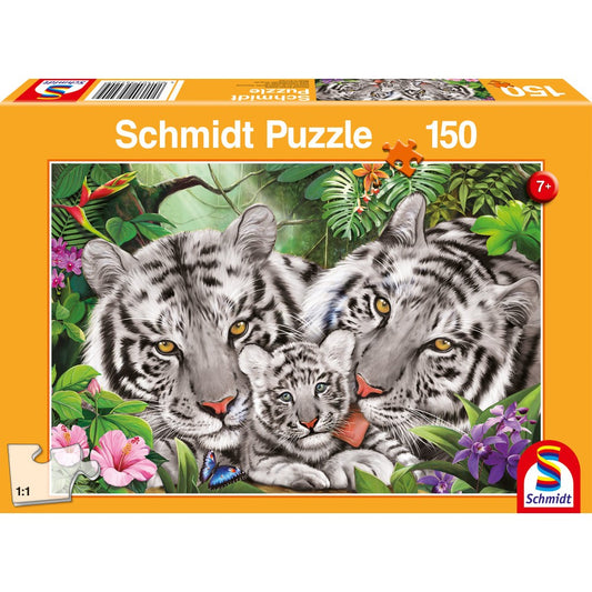 Imagine Puzzle Schmidt: Familie de tigrii, 150 piese