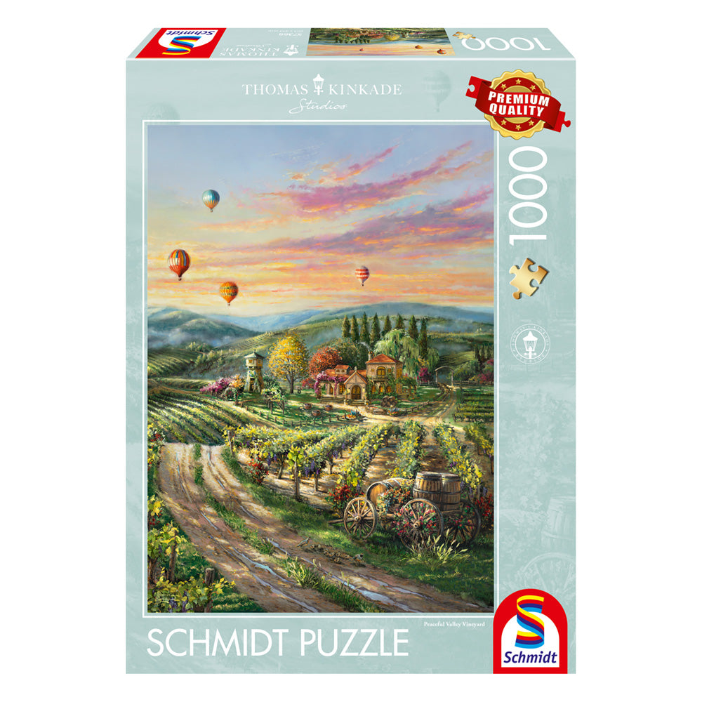 Imagine Puzzle Schmidt: Thomas Kinkade - Podgoria din valea linista, 1000 piese
