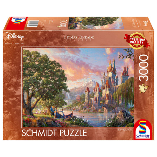 Imagine Puzzle Schmidt: Thomas Kinkade - Disney - Lumea magica a lui Belle, 3000 piese