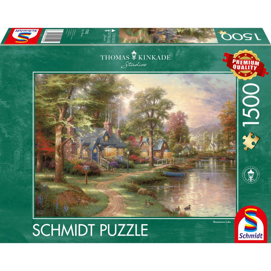 Imagine Puzzle Schmidt: Thomas Kinkade - Lacul de acasa, 1500 piese