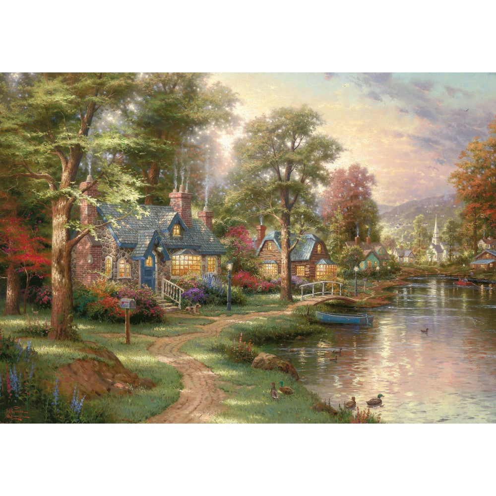 Imagine Puzzle Schmidt: Thomas Kinkade - Lacul de acasa, 1500 piese