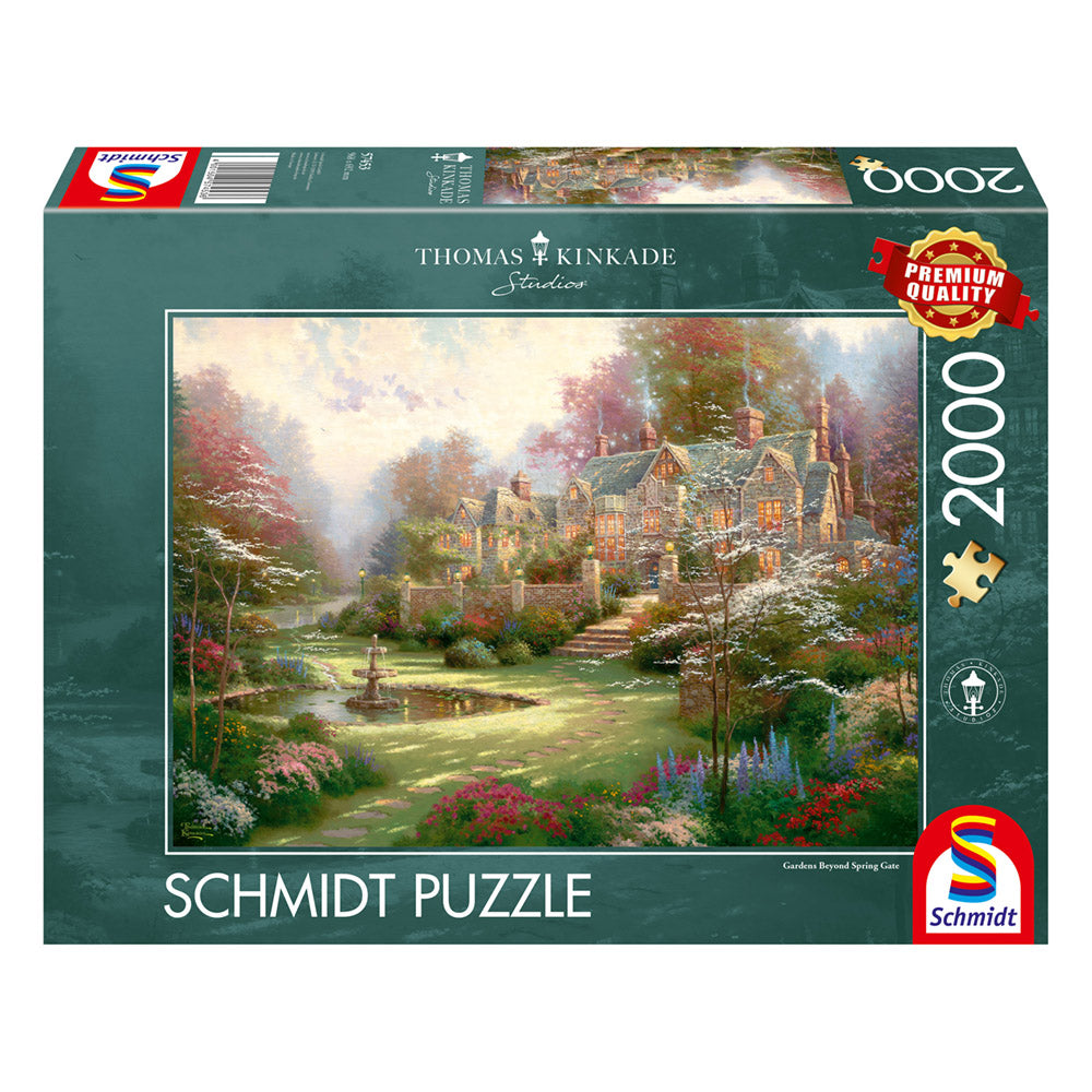 Imagine Puzzle Schmidt: Thomas Kinkade - Gradini dincolo de Poarta Primaverii , 2000 piese