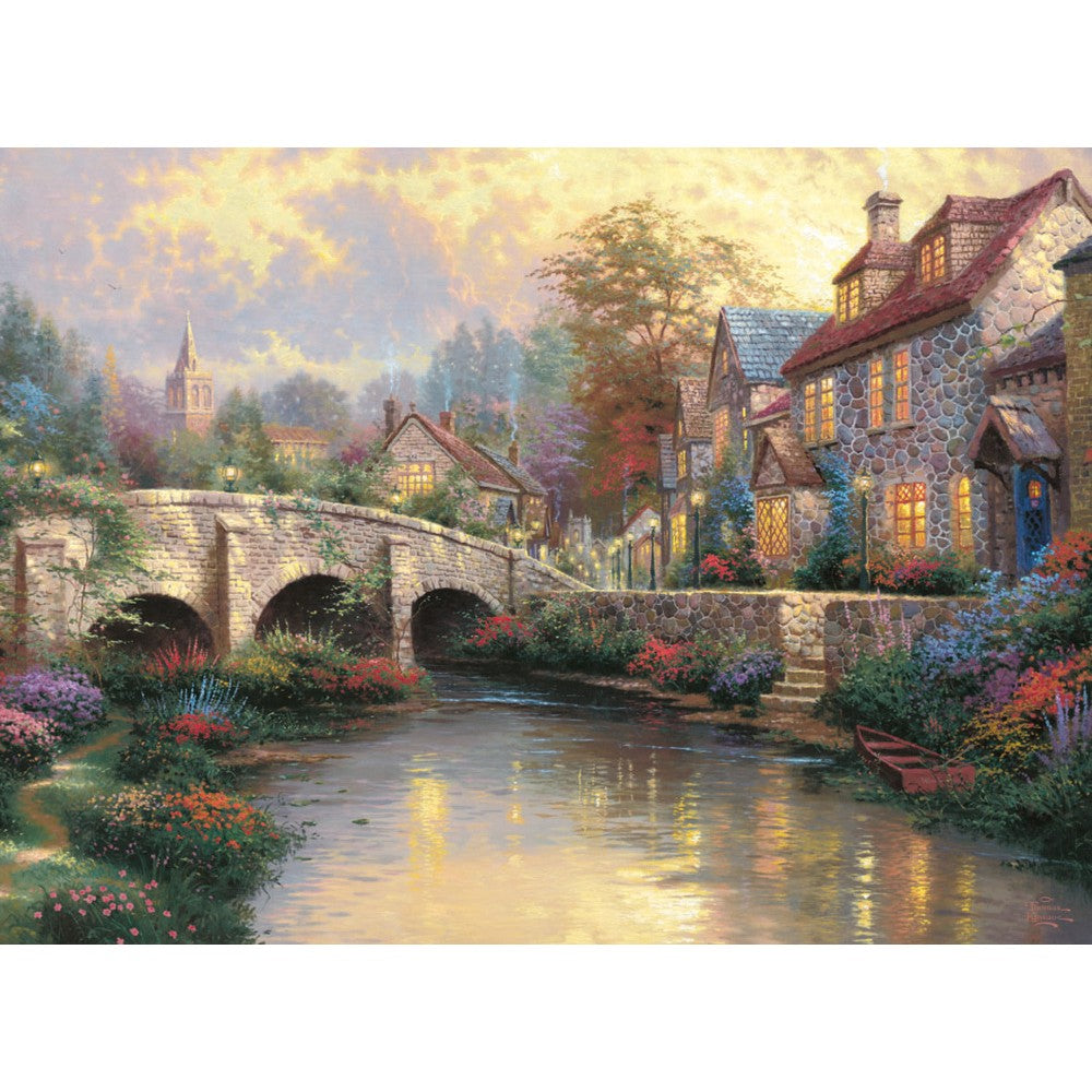 Imagine Puzzle Schmidt: Thomas Kinkade - Langa vechiul pod de piatra, 1000 piese