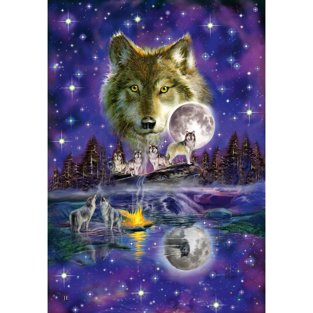 Imagine Puzzle Schmidt: Lupi sub luna plina, 1000 piese