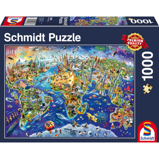 Imagine Puzzle Schmidt: Descopera lumea, 1000 piese