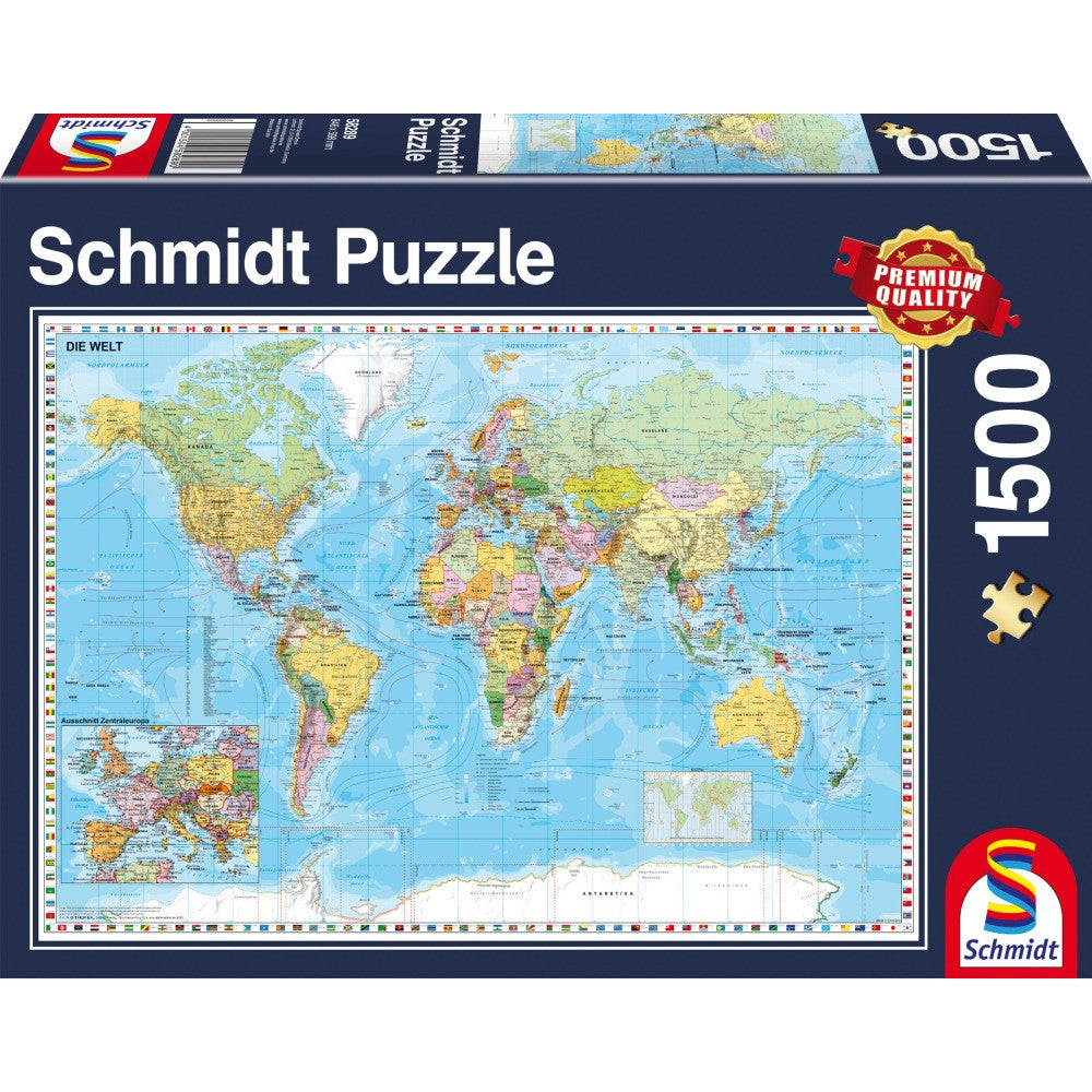 Imagine Puzzle Schmidt: Harta lumii, 1500 piese