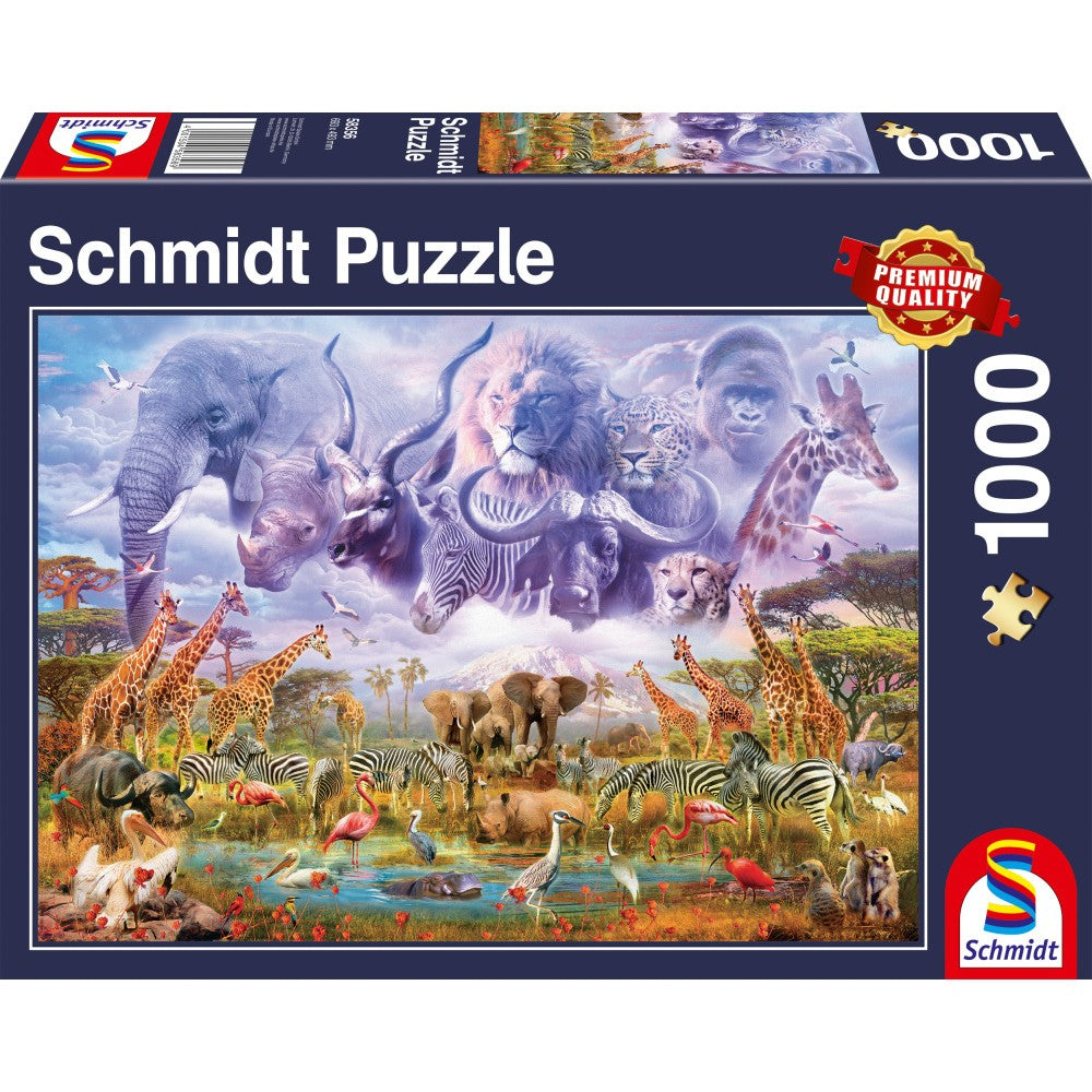 Imagine Puzzle Schmidt: Animale la adapat, 1000 piese