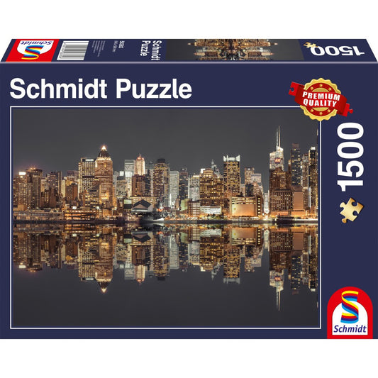 Imagine Puzzle Schmidt: New York pe timp de noapte, 1500 piese