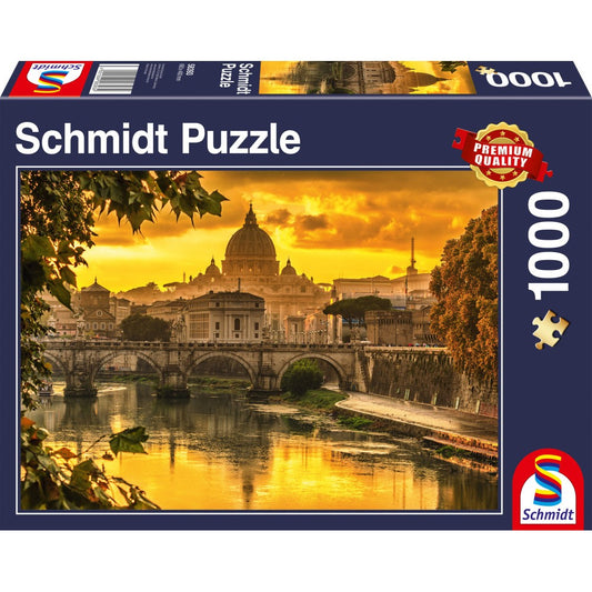 Imagine Puzzle Schmidt: Lumina de aur peste Roma, 1000 piese