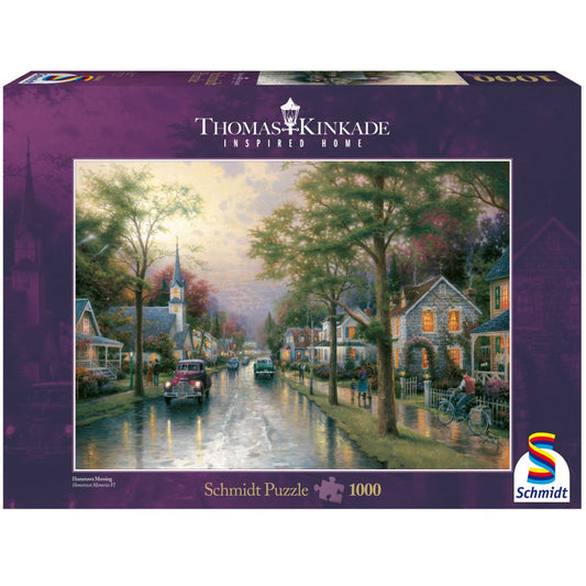 Imagine Puzzle Schmidt: Thomas Kinkade - Dimineața intr-un orasel, 1000 piese