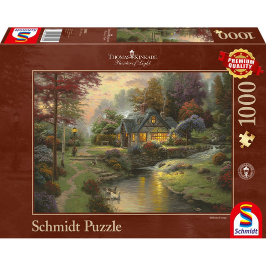 Imagine Puzzle Schmidt: Thomas Kinkade - Conac la malul raului, 1000 piese