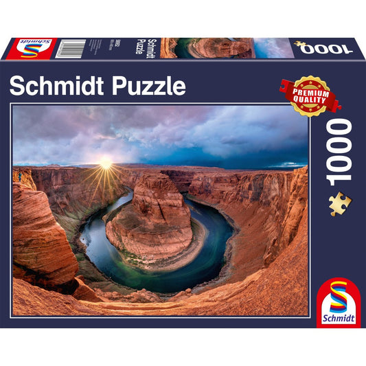 Imagine Puzzle Schmidt: Glen Canyon, Horseshoe Bend pe raul Colorado, 1000 piese