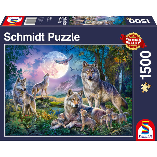 Imagine Puzzle Schmidt: Familia lupului, 1500 piese