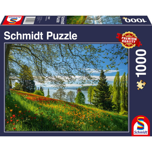 Imagine Puzzle Schmidt: Primavara cu lalele inflorite, Insula Mainau, 1000 piese