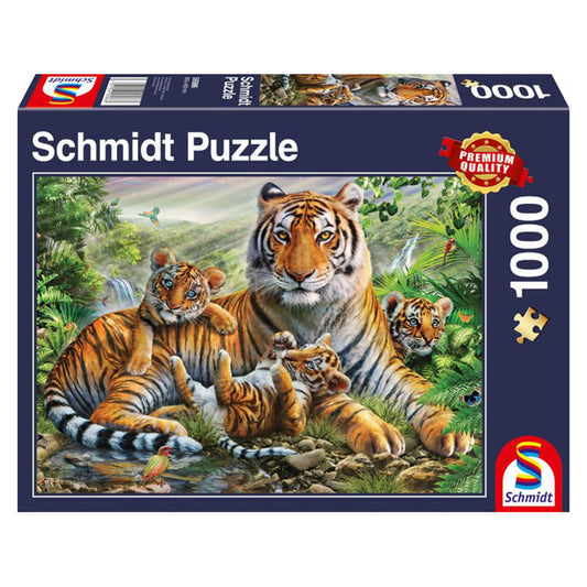 Imagine Puzzle Schmidt: Tigrul si puii acestuia, 1000 piese