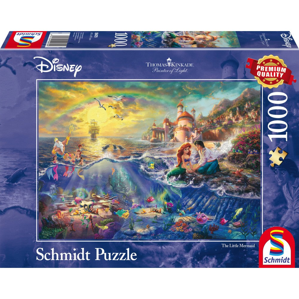 Imagine Puzzle Schmidt: Thomas Kinkade - Disney - Mica Sirena, Ariel, 1000 piese