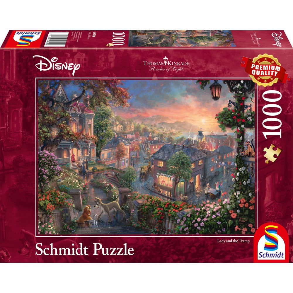 Imagine Puzzle Schmidt: Thomas Kinkade - Disney - Doamna si Vagabondul, 1000 piese