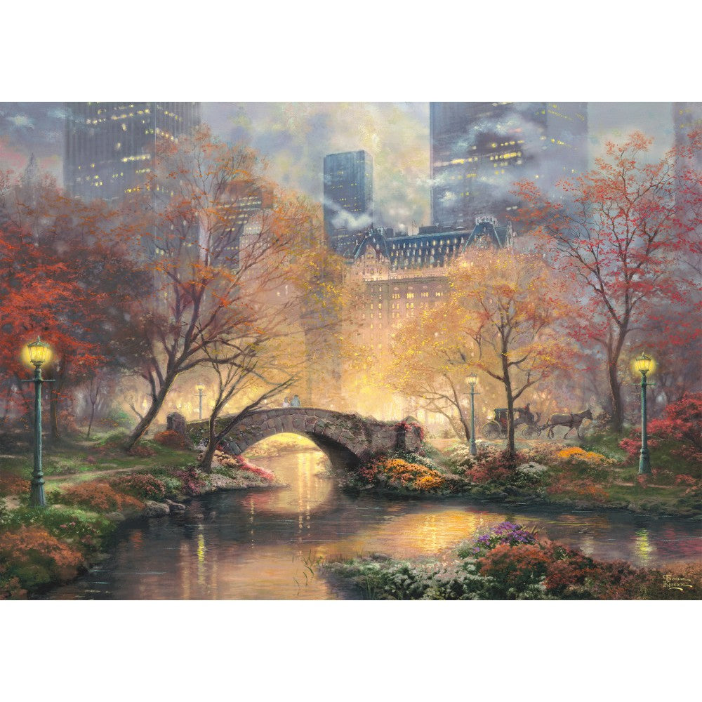 Imagine Puzzle Schmidt: Thomas Kinkade - Glow in the Dark - Toamna in Central Park, Fosforescent, 1000 piese