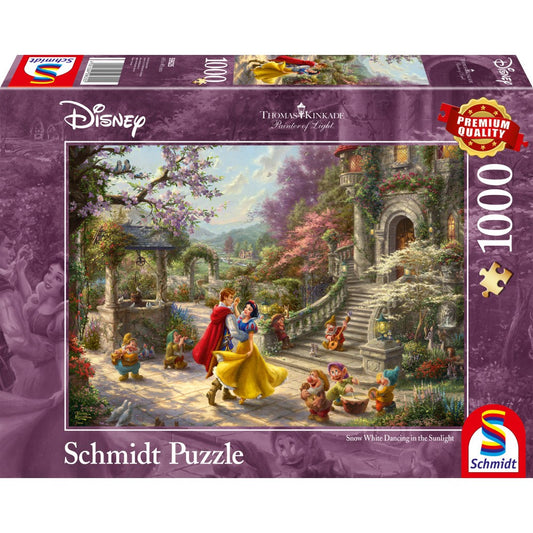 Imagine Puzzle Schmidt: Thomas Kinkade - Disney - Alba ca Zapada - Dansand cu printul, 1000 piese