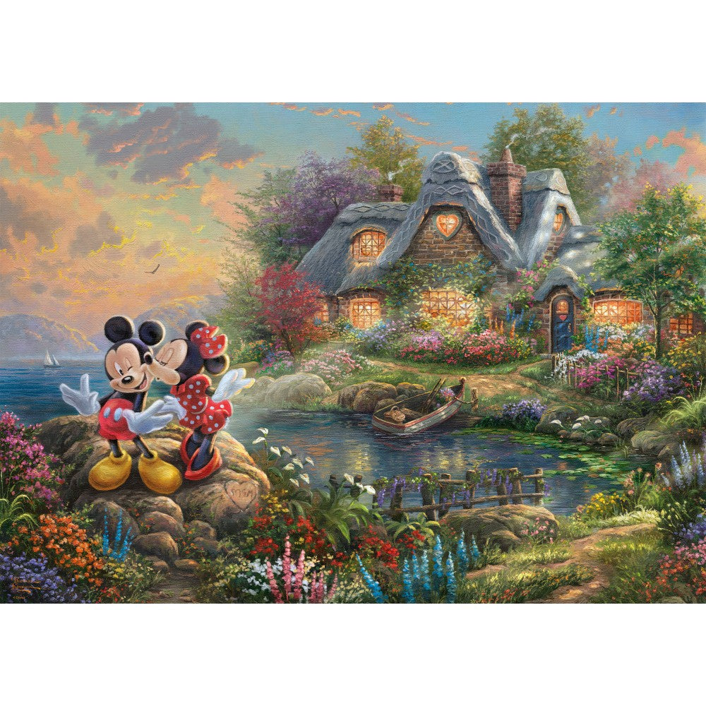 Imagine Puzzle Schmidt: Thomas Kinkade - Disney - Indragostitii Mickey si Minnie, 1000 piese