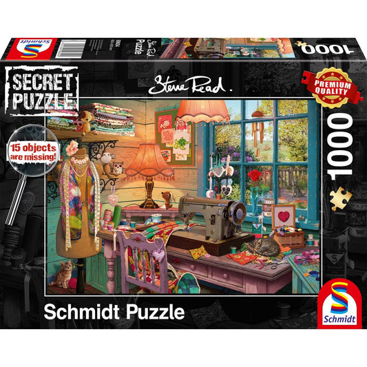 Imagine Puzzle Schmidt: Steve Read - Secret Puzzles - In camera de cusut, 1000 piese