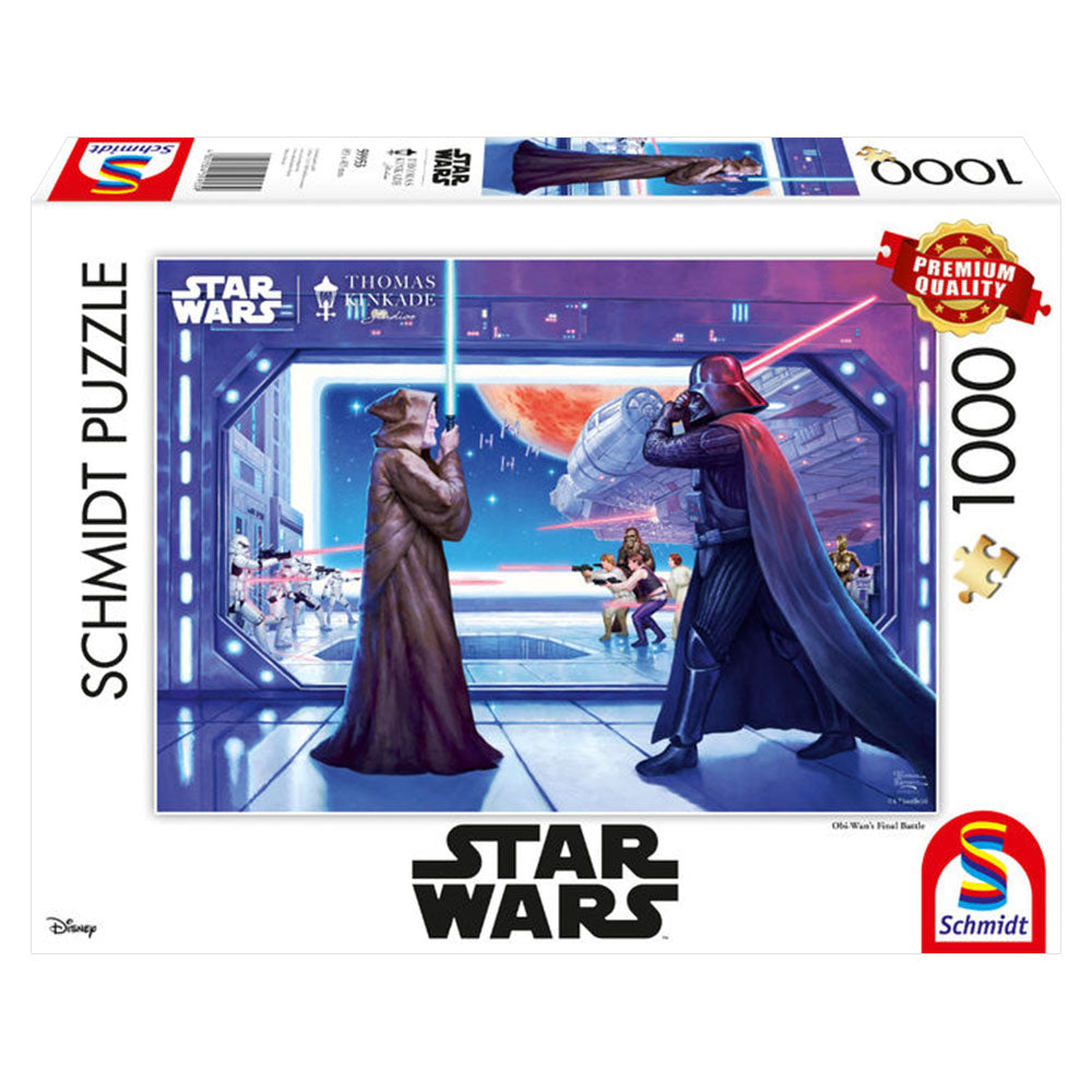 Imagine Puzzle Schmidt: Thomas Kinkade - Disney - Star Wars - Batalia finala a lui Obi Wan, 1000 piese