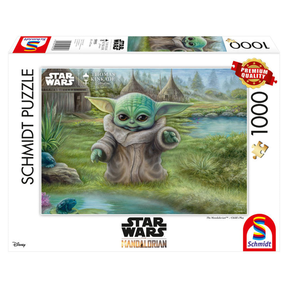 Imagine Puzzle Schmidt: Thomas Kinkade - Disney - Star Wars - Mendalorian - Grogu, 1000 piese