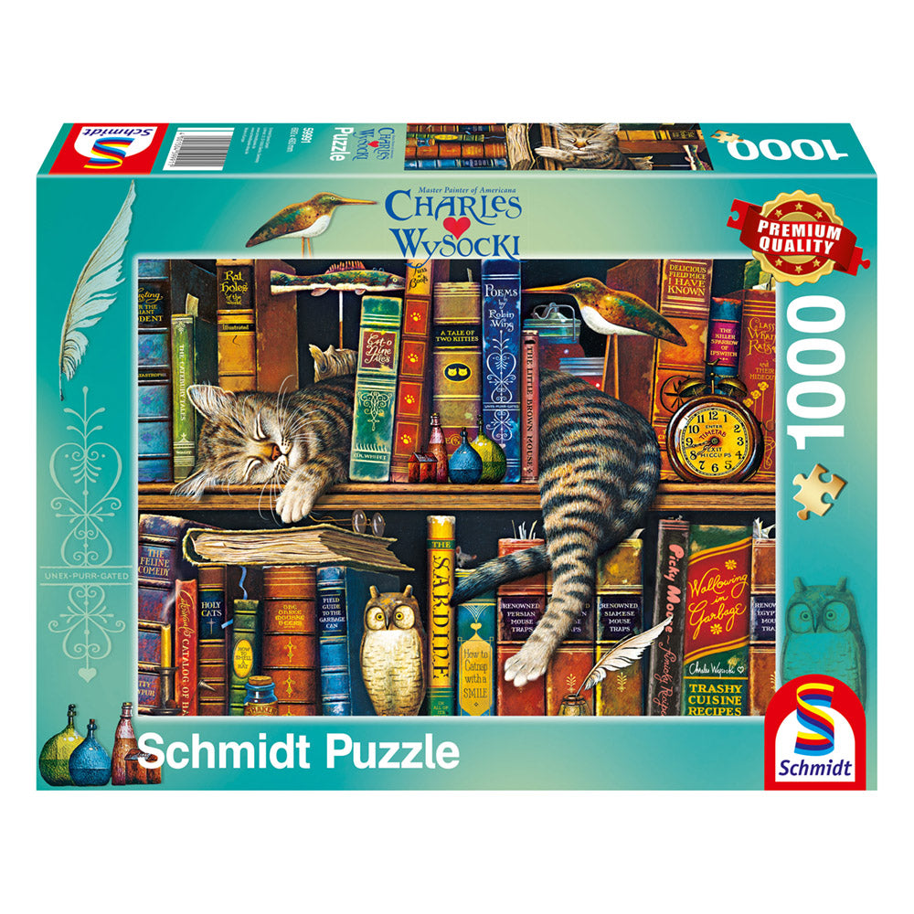 Imagine Puzzle Schmidt: Charles Wysocki Biblioteca lui Frederick, 1000 piese