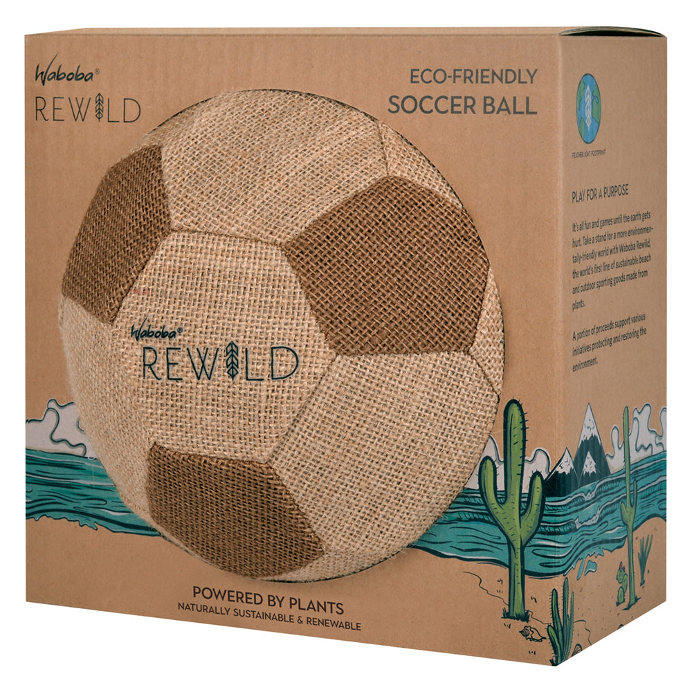 Imagine Minge fotbal ecologica Waboba Rewild, pentru plaja, nisip si iarba