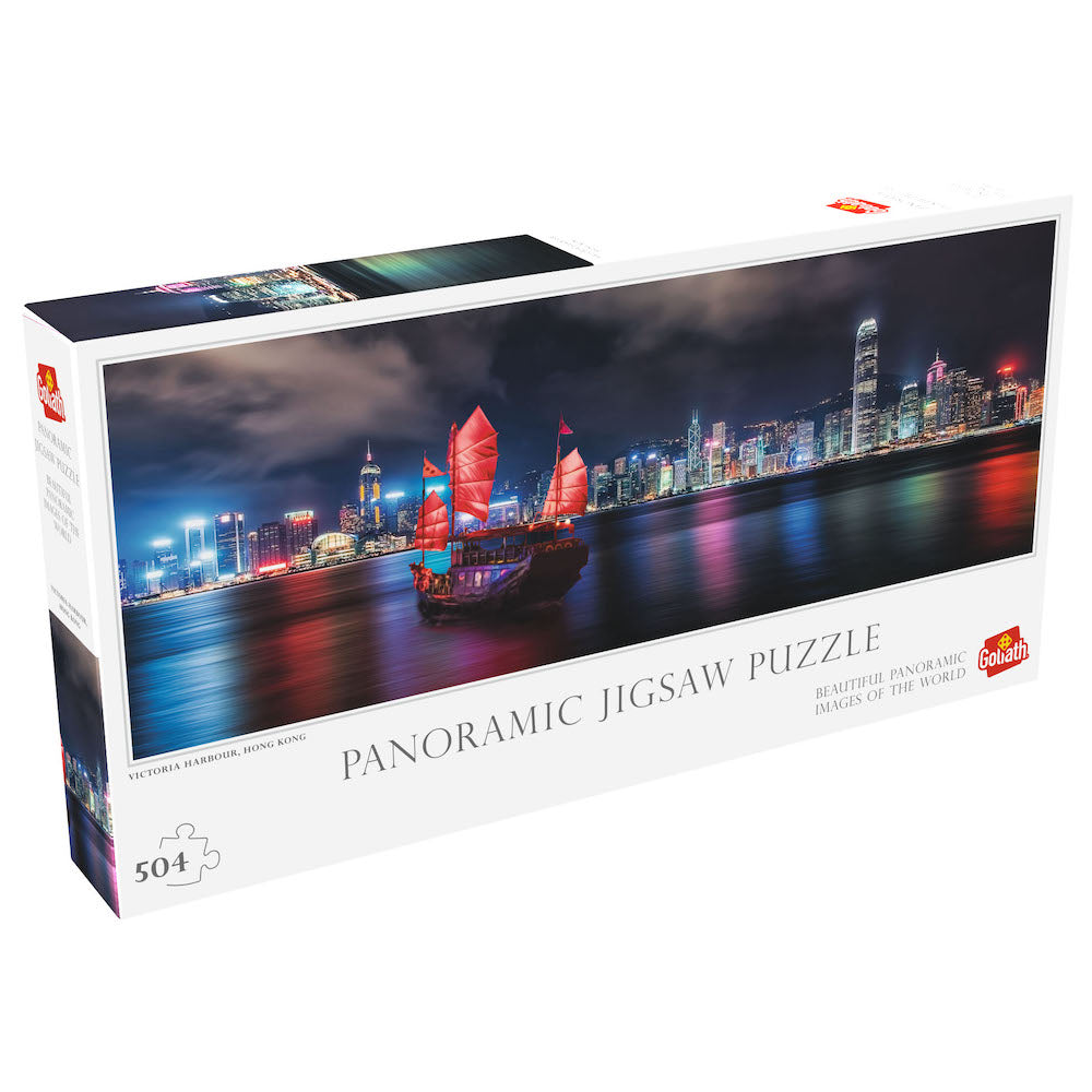Imagine Puzzle Panoramic - Portul Victoria din Hong Kong, 504 piese- Goliath