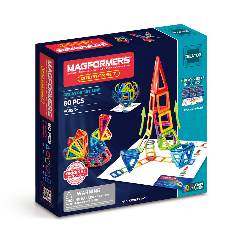 Joc magnetic de constructie Magformers Creator Set - Creatorul, 60 piese