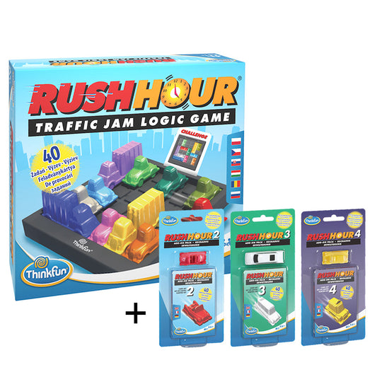 Imagine Pachet: Thinkfun Rush Hour + Rush Hour Recharge 2 + Rush Hour Recharge 3 + Rush Hour Recharge 4