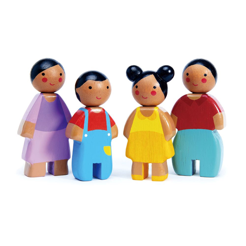 Imagine Figurine membri familei Sunny, din lemn premium - TL8147