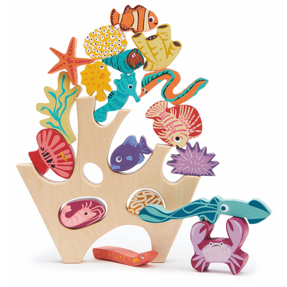 Imagine Așezarea cu corali- Stacking Coral Reef - 18 piese - Tender Leaf Toys