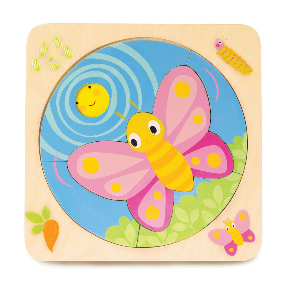 Imagine Puzzle educativ dezvoltarea fluturelui - Butterfly Life 4in1 - TL8413