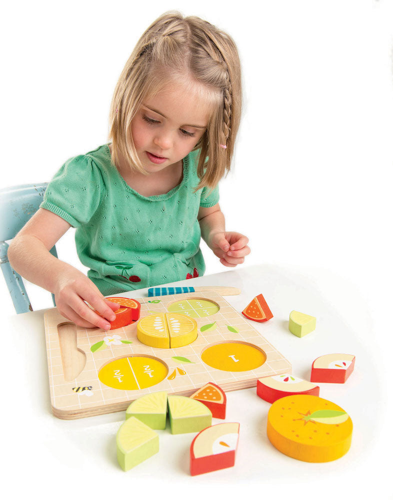 Imagine Puzzle educativ Fractionarea fructelor - Citrus Fractions - TL8414