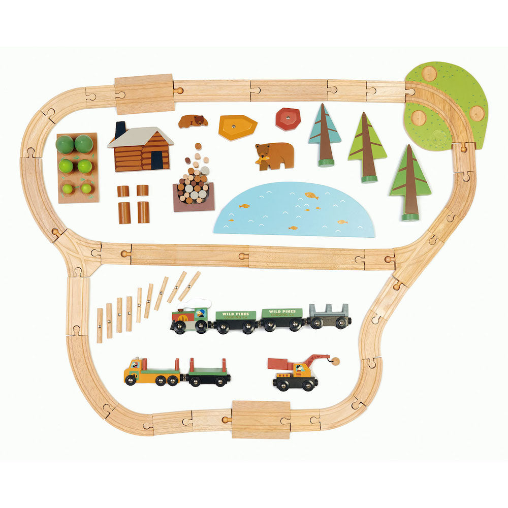 Imagine Set de tren in padure cu brazi - Wild Pines Train set - TL8702